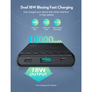پاوربانک راوپاور مدل RP-PB195 ظرفیت 10000 میلی آمپر ساعت