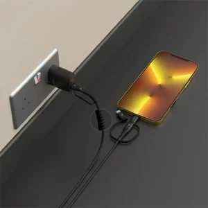 کابل شارژر همه کاره 65W پاوا مدل به طول ۱/۲ متر PW-12BDAIN1 Braided ( pawa all in on pd )