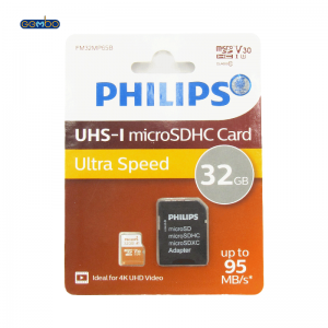 کارت حافظه micro SDHC فیلیپس مدل A1-V30 کلاس 10 استاندارد UHS-I U3 ظرفیت 32 گیگابایت