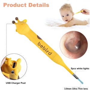 گوش پاک‌کن دوربین دار تخصصی شیائومی BEBIRD visual Giraffe ear cleaner D3 Pro wireless