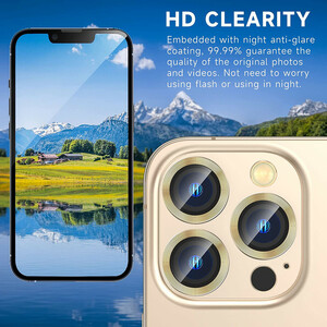 محافظ لنز دوربین بوف مدل metal Lenz مناسب برای گوشی موبایل اپل Iphone 14 Pro Max / 14 Pro