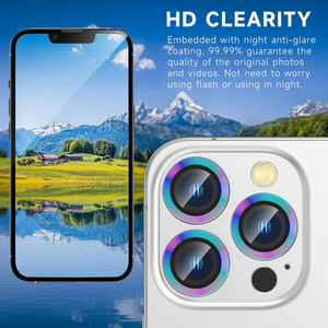 محافظ لنز دوربین بوف مدل metal Lenz مناسب برای گوشی موبایل اپل Iphone 14 Pro Max / 14 Pro