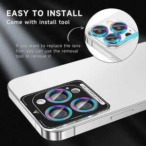 محافظ لنز دوربین بوف مدل metal Lenz مناسب برای گوشی موبایل اپل Iphone 14 Pro Max / 14 Pro
