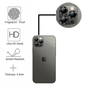 محافظ لنز دوربین بوف مدل metal lens مناسب برای گوشی موبایل اپل Iphone 12 Pro Max