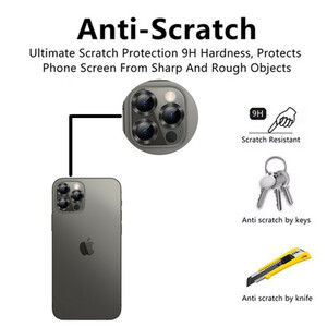 محافظ لنز دوربین بوف مدل metal lens مناسب برای گوشی موبایل اپل Iphone 12 Pro Max