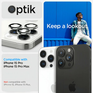 محافظ لنز دوربین راکی مایل مدل CAM-4 مناسب برای گوشی موبایل اپل iPhone 15 Pro / 15 ProMax