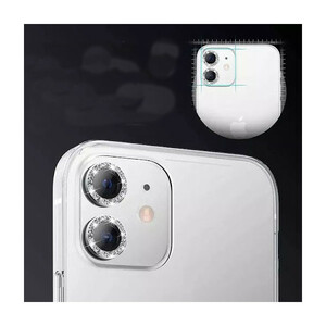 محافظ لنز دوربین مدل رینگی نگین دار مناسب برای گوشی موبایل اپل /   IPHONE PROmax 12