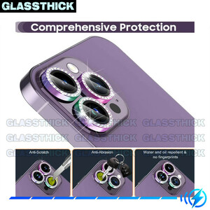 محافظ لنز دوربین گلستیک مدل Ring-Diamond مناسب برای گوشی موبایل اپل Iphone 11 Pro / 11 Pro Max