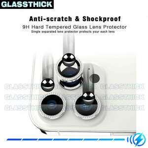 محافظ لنز دوربین گلستیک مدل Ring-Diamond مناسب برای گوشی موبایل اپل Iphone 11 Pro / 11 Pro Max