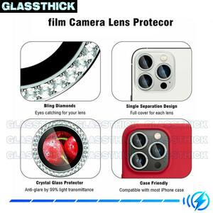 محافظ لنز دوربین گلستیک مدل Ring-Diamond مناسب برای گوشی موبایل اپل Iphone 11 Pro / 11 Pro Max