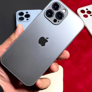 گارد سیلیکونی پشت گلس مات iPhone pro 13
