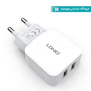 شارژر دیواری 2 پورت الدینیو مدل A2202