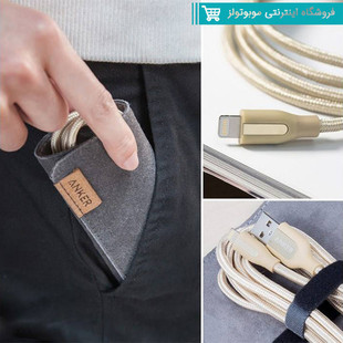 کابل شارژ کیف دار انکر آیفون A8121 PowerLine Plus طول 0.9 مترباگارانتی