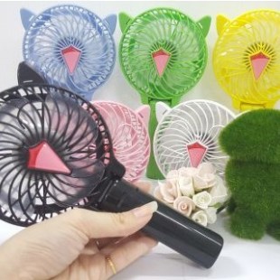 پنکه دستی همراه مدل hand fan تاشو سبز