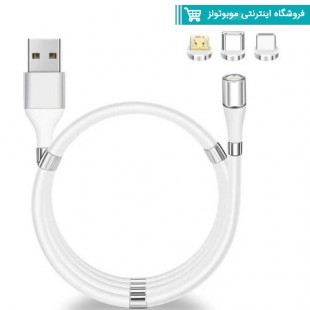 کابل شارژر آهنربایی سه کاره led دار مناسب برای کلیه گوشیها+فیلم