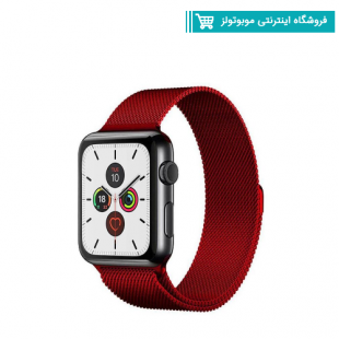 بند فلزی مدل Milanese Loop مناسب برای اپل واچ  قرمز