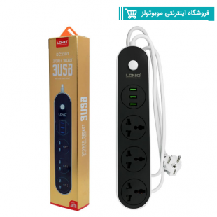 چندراهی برق و شارژر USB الدینیو مدل SC3301