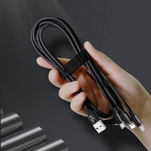 کابل تبدیل USB به microUSB / USB-C / لایتنینگ یسیدو مدل CA-60 طول 1.2 متر