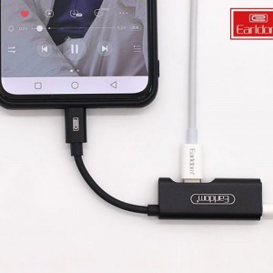 مبدل تایپ سی به جک هدفون و شارژر ارلدام Earldom ET-OT29 Type-C Adapter