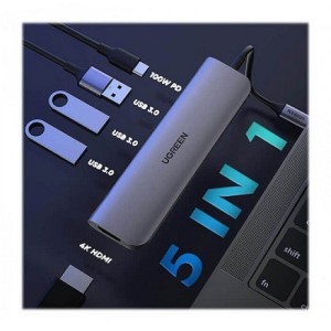 هاب 3 پورت USB 3.0 یو گرین همراه با پورت HDMI مدل CM136