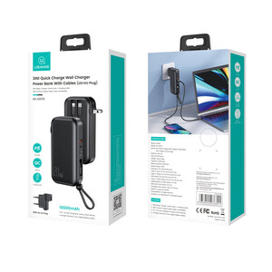 Usams Pd 20w 3 In 1 Power Bank 10000mah Wall Charger