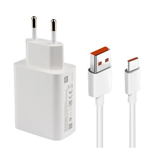 شارژر دیواری شیائومی مدل 67W به همراه کابل USB-C روکارتونی