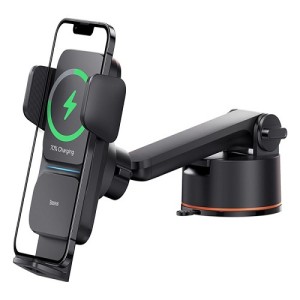 هولدر موبایل و شارژر وایرلس 15 واتی بیسوس baseus CGZX000101 QI Car Mount Wireless Charger