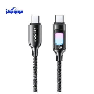 کابل سوپر فست شارژ تایپ‌سی به تایپ‌سی 100 وات 1.2 متری یوسامز SJ750