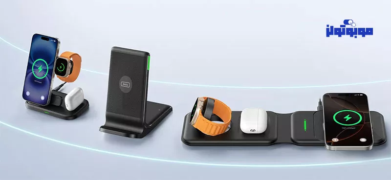 پایه نگهدارنده شارژ وایرلس موبایل رو میزی