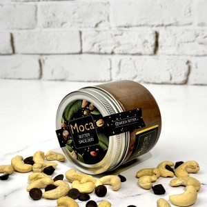 میکس بادام هندی و شکلات تلخ ۷۸ درصد موکا