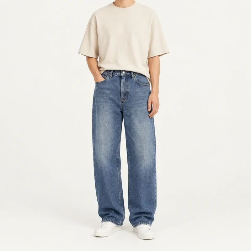 شلوار جین بگ  ‌CK Jeans آبی لی