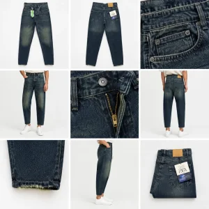 شلوار جین مام فیت ZARA تینت سبز