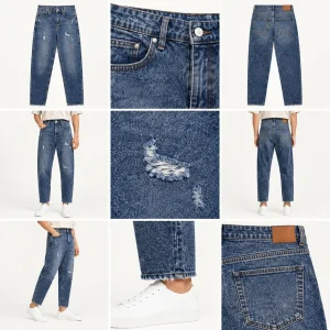 شلوار جین مام فیت ZARA کم زاپ