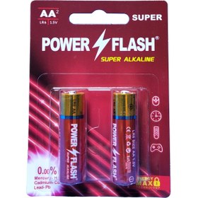 باتری نیم قلمی سوپر آلکالاین پاور فلش 1/5 ولت (بسته 4 عددی)