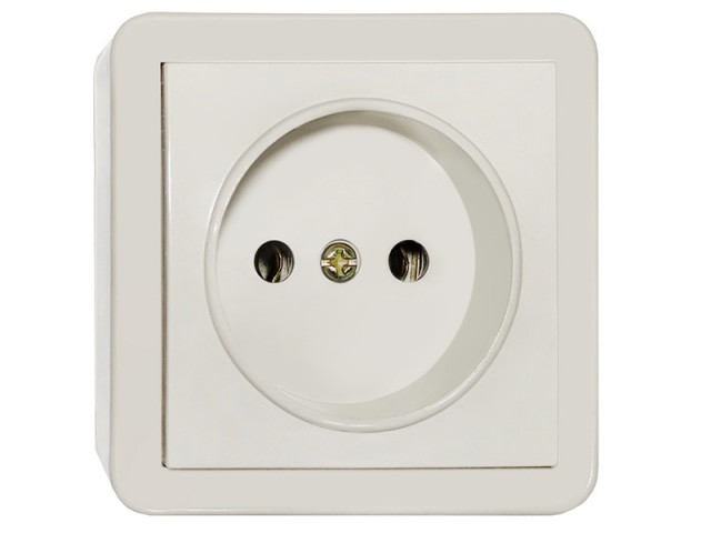 پریز برق روکار فردان الکتریک ،مدل فانتزی، سفید (پریز استاندارد روکار)