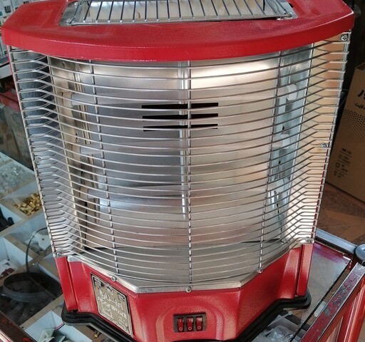 بخاری 4 شعله ایستاده ، فن دار ابر استاره  استاندارد (مدل 1500 وات المنت شیشه ای)