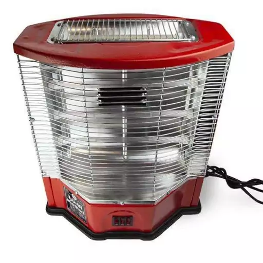 بخاری 4 شعله ایستاده ،بدون فن ابر استاره  استاندارد (مدل 1500 وات المنت شیشه ای)