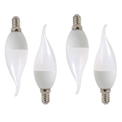 لامپ لوستری7وات مهتابی مات پارس سینا نور، مدل اشکی مهتابی