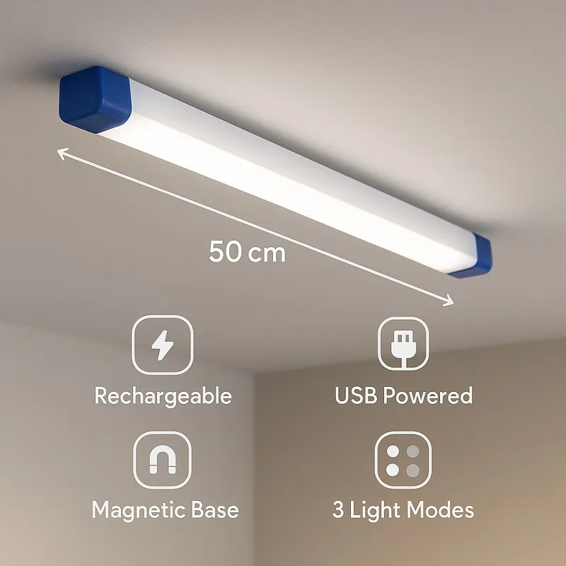 مهتابی شارژی ، چراغ اضطراری خطی 50 سانتی مگنت دار (آهنربا) T550