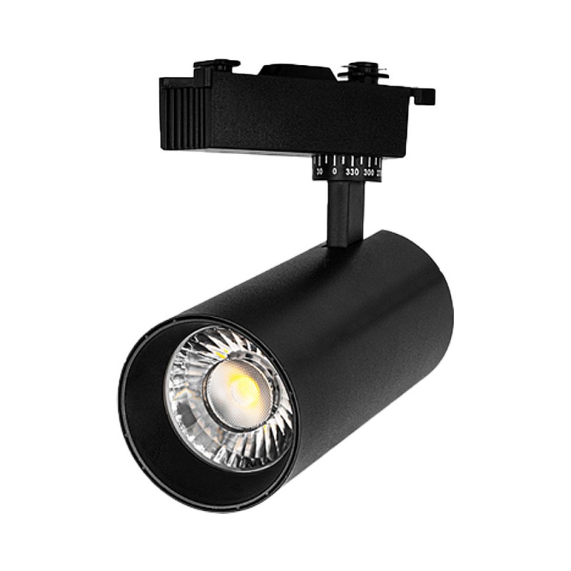 چراغ ریلی 30 وات رامیلا نور آفتابی ، بدنه مشکی (چراغ نمایشگاهی / پرژکتوری استوانه ای)