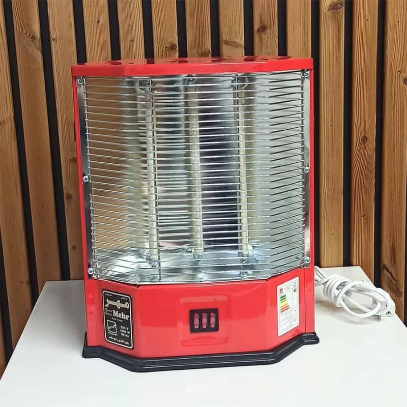 بخاری 3 شعله ایستاده مهر (1500وات المنت سفالی)