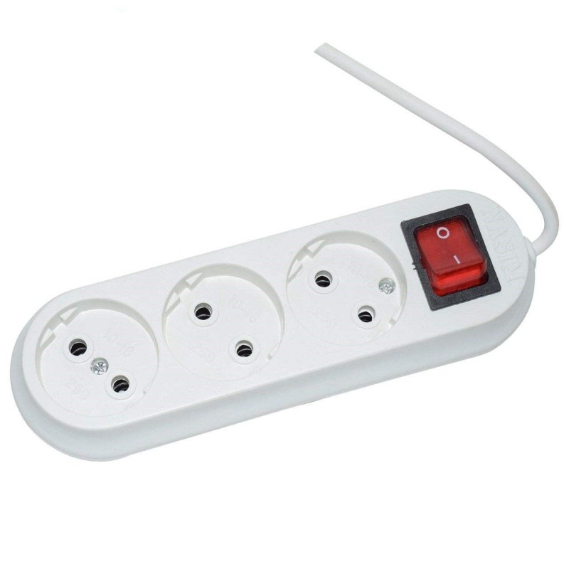 سراهی برق سیاری با کابل 2/5 متری کیان (با کابل مس) چند راهی، رابط برق سیار