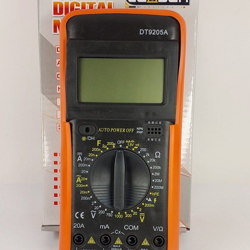 اهم متر / مولتی متر دیجیتال بزرگ (مدل DT9205A بیزر دار)