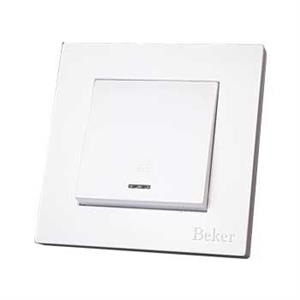 کلید تک پل برق توکار بکر مدل آسان، سفید