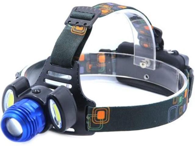 چراغ قوه پیشانی سه لامپ لنز دار (هدلایت شارژی (هدلامپ) مدل 3 لنز)