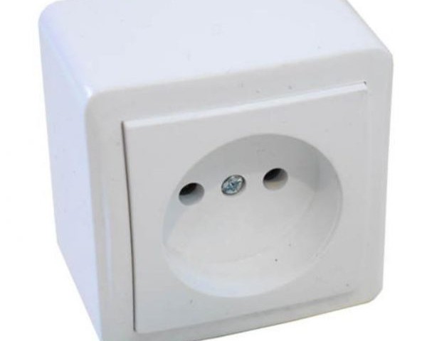 پریز برق روکار بکر مدل فانتزی، سفید