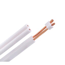 سیم سفید نایلونی دو رشته 1*2 زر کابل (آلبا) سیم سفید 2 در 1 افشان (حلقه 100 متری موجود)