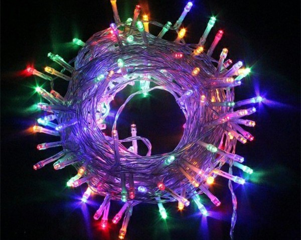 ریسه سوزنی تزئینی مولتی کالر 100 لامپ (ریسه ال ای دی LED رنگی) آفتابی،مهتابی،مولتی کالر