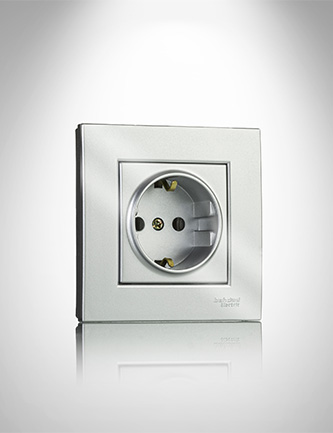 پریز ارت دار مدل ورتکس بهداد الکتریک با قفل کودک (مغزی پلی کربنات)