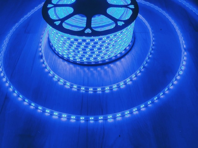 ریسه شلنگی 5730 نویگیت دو لاین (تراکم 120 لامپ ال ای دی) رنگ آبی